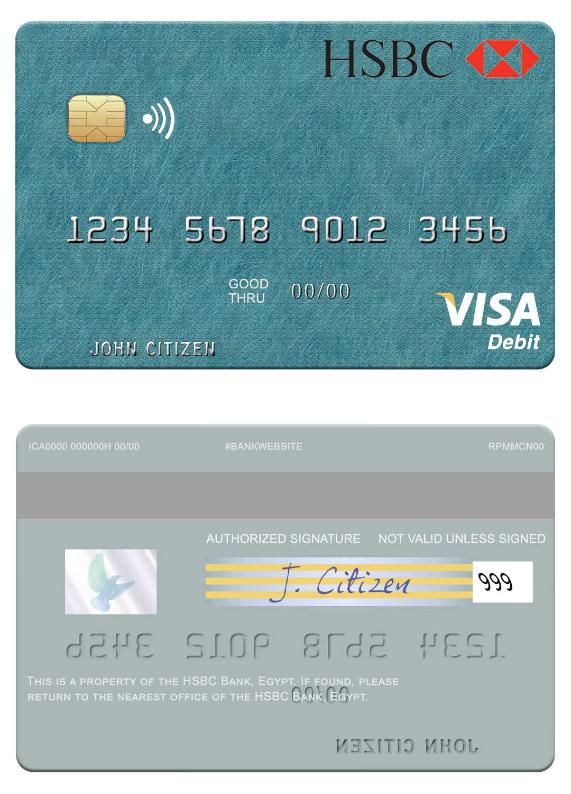 Egypt HSBC Bank visa debit card